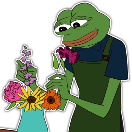 💐 Стикер «Rare Pepe Party» для Telegram