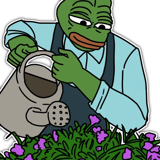 🌷 Стикер «Rare Pepe Party» для Telegram