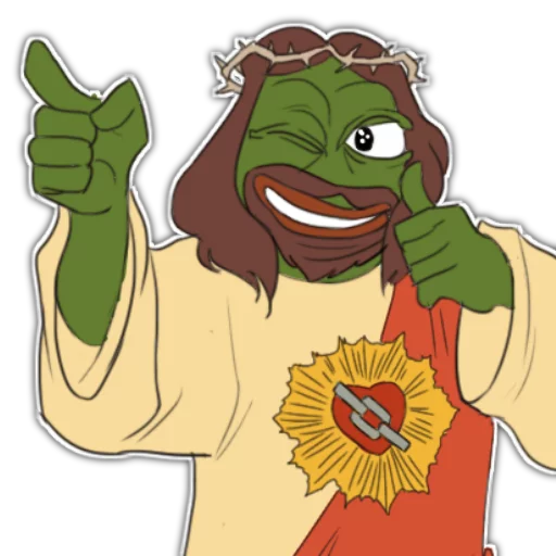 👈 Стикер «Rare Pepe Party» для Telegram