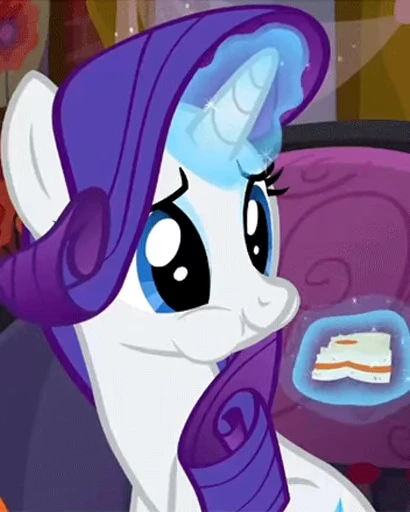🍰 Стикер «Rarity animated» для Telegram