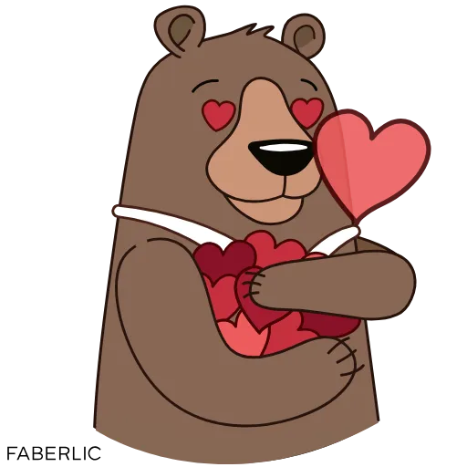 ❤️ Стикер «Малиновые мишки» для Telegram