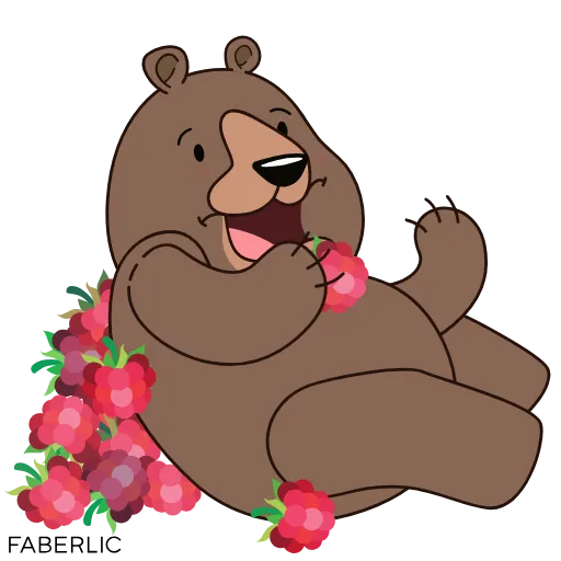 🍓 Стикер «Малиновые мишки» для Telegram