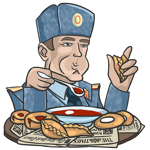 🍛 Стикер «Rasstrelny» для Telegram