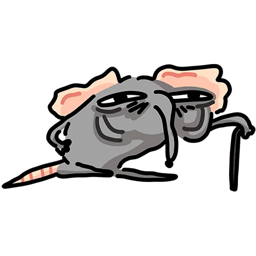 👨‍🦳 Стикер «Крыса Кристина Без Текста» для Telegram