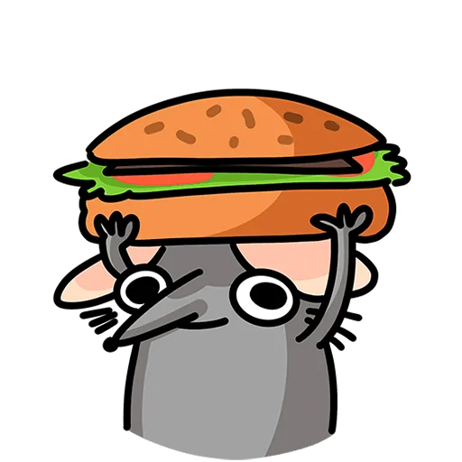 🍔 Стикер «Крыса Кристина Без Текста» для Telegram