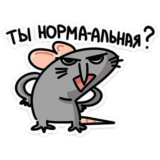 🐭 Стикер «Крыса Кристина» для Telegram