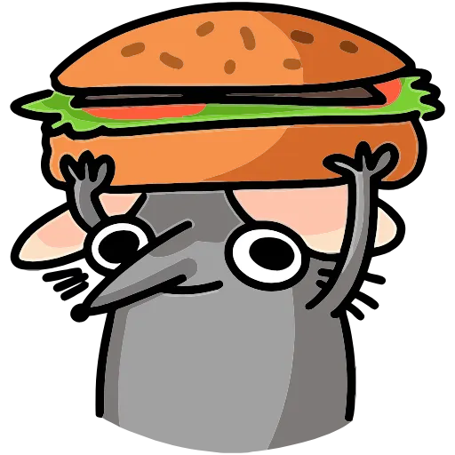 🍔 Эмодзи «Крыса Кристина» для Telegram
