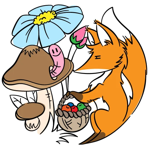 🍄 Стикер «drekhann лиски-крыски» для Telegram