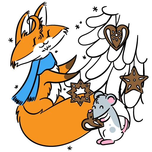 🎄 Стикер «drekhann лиски-крыски» для Telegram
