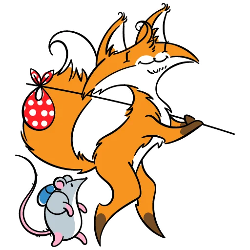 🎒 Стикер «drekhann лиски-крыски» для Telegram