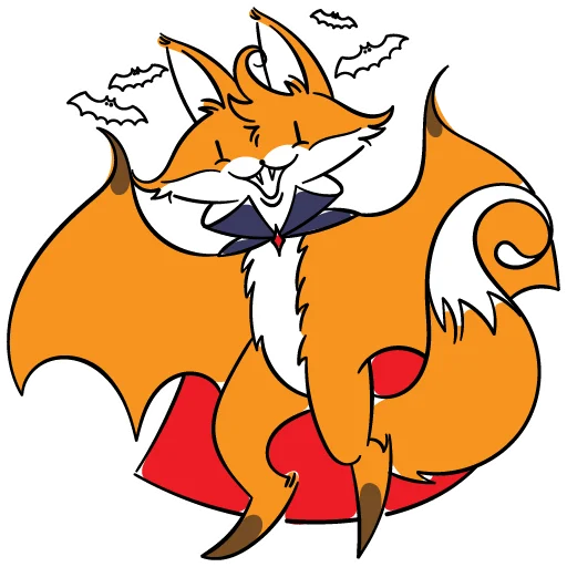 🦇 Стикер «drekhann лиски-крыски» для Telegram