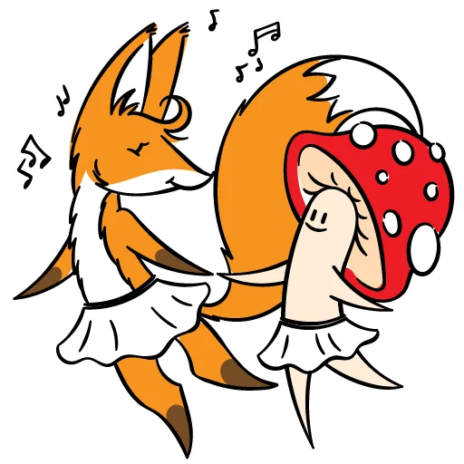 🍄 Стикер «drekhann лиски-крыски» для Telegram