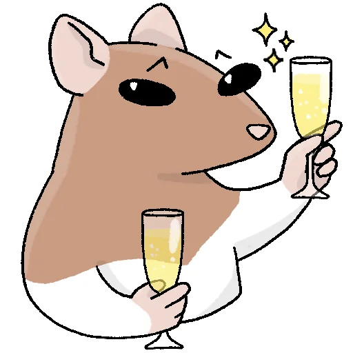 🥂 Стикер «Будни крысовода» для Telegram
