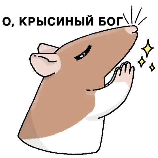 🙏 Стикер «Будни крысовода» для Telegram