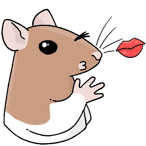 😘 Стикер «Будни крысовода» для Telegram