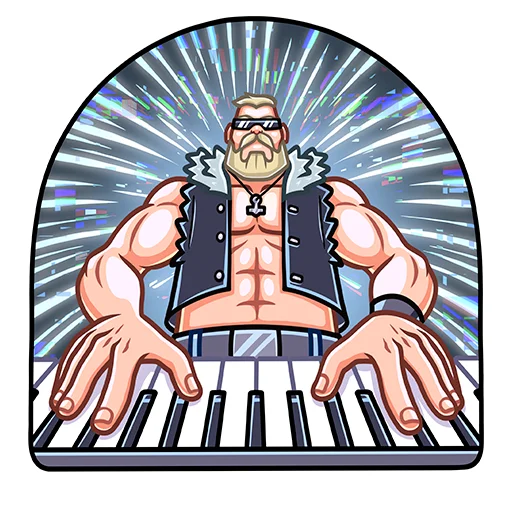 🎹 Стикер «Рейв» для Telegram