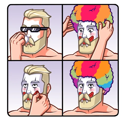 🤡 Стикер «Рейв» для Telegram