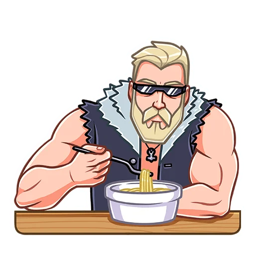 🍝 Стикер «Рейв» для Telegram
