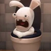 🚽 Эмодзи «Raving rabbids - Бешеные кролики» для Telegram