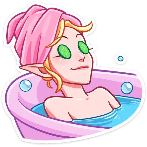🛀 Стикер «Рей и Эвер» для Telegram