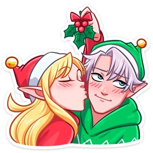 😘 Стикер «Рей и Эвер на каникулах» для Telegram