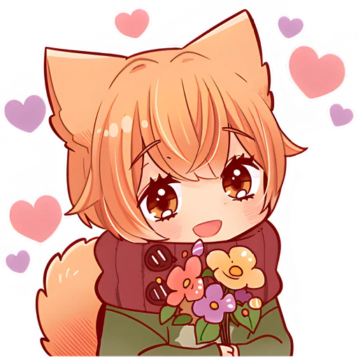 💐 Стикер «Рыжий котенок» для Telegram