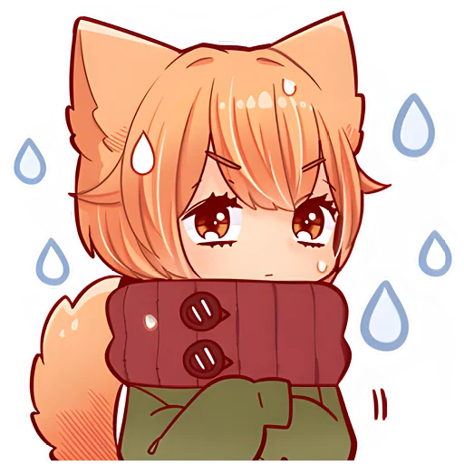 😔 Стикер «Рыжий котенок» для Telegram