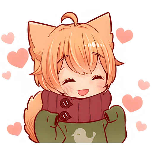 🥰 Стикер «Рыжий котенок» для Telegram