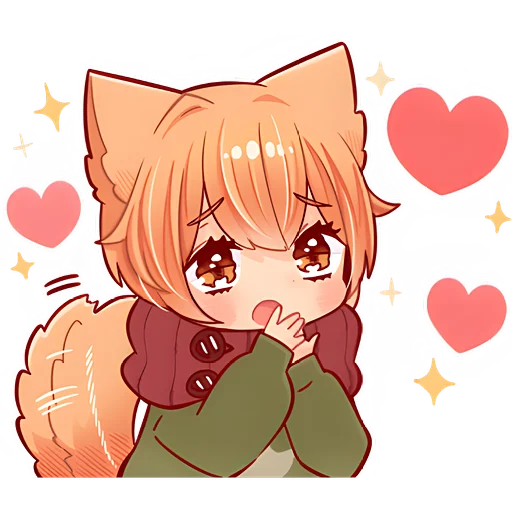 🥰 Стикер «Рыжий котенок» для Telegram