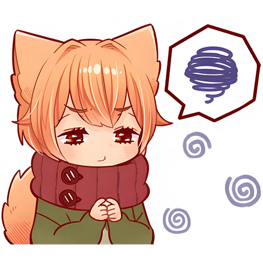 🤔 Стикер «Рыжий котенок» для Telegram
