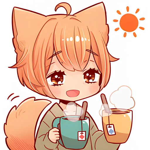 ☀ Стикер «Рыжий котенок» для Telegram