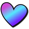 ❤️ Эмодзи «Фиолетовый градиент, иконки таблички» для Telegram