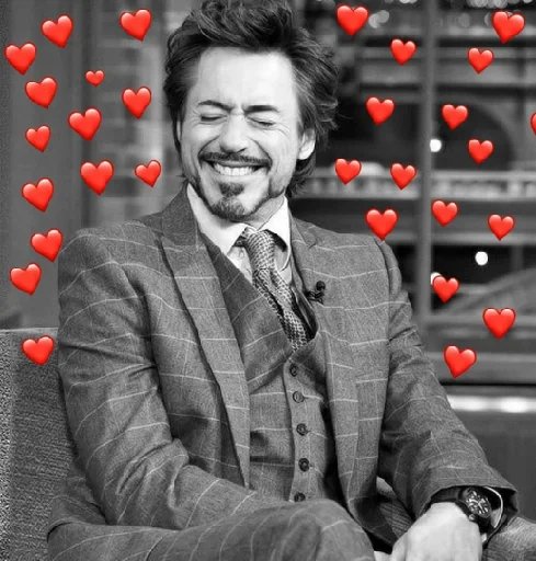 ❤ Стикер «Robert Downey Jr.» для Telegram
