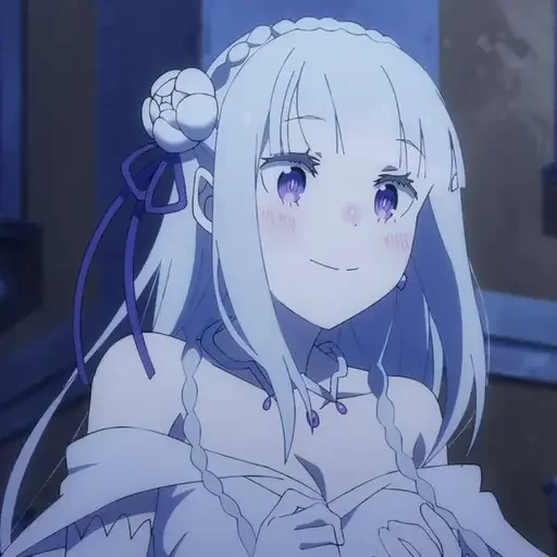 ☺️ Стикер «Беловолосые персонажи аниме» для Telegram