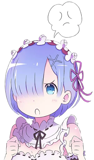 😠 Стикер «Rem из ReZero» для Telegram