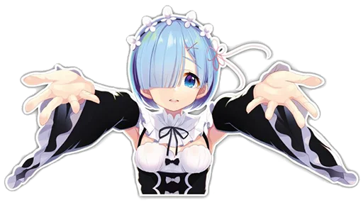 🤗 Стикер «Rem из ReZero» для Telegram