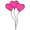 Стикер 10 Pink icons