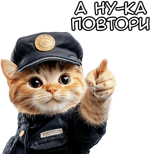 🫵 Стикер «Кот полицейский» для Telegram
