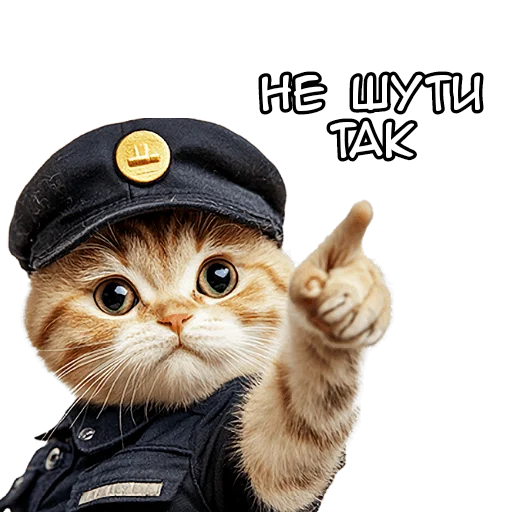 🫵 Стикер «Кот полицейский» для Telegram
