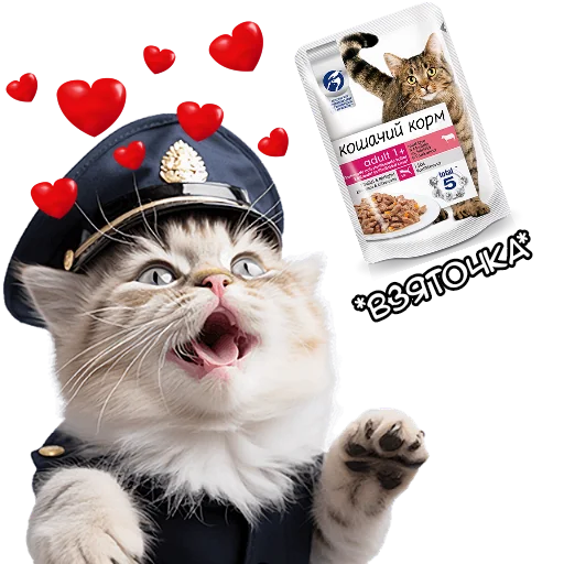 😋 Стикер «Кот полицейский» для Telegram