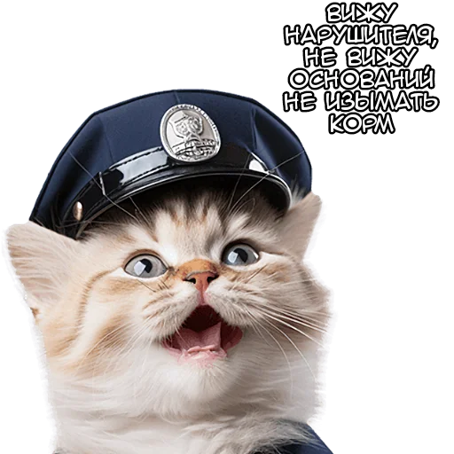 👮‍♂ Стикер «Кот полицейский» для Telegram