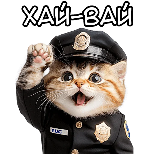 Стикерпак Кот полицейский для Telegram