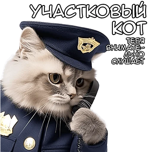 📞 Стикер «Кот полицейский» для Telegram