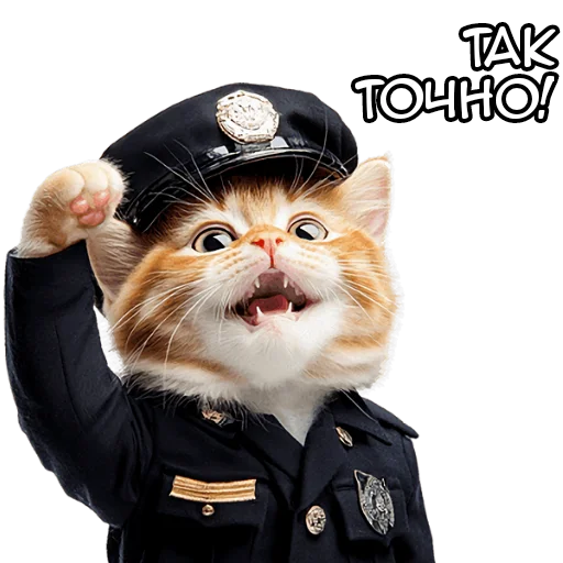 🫡 Стикер «Кот полицейский» для Telegram