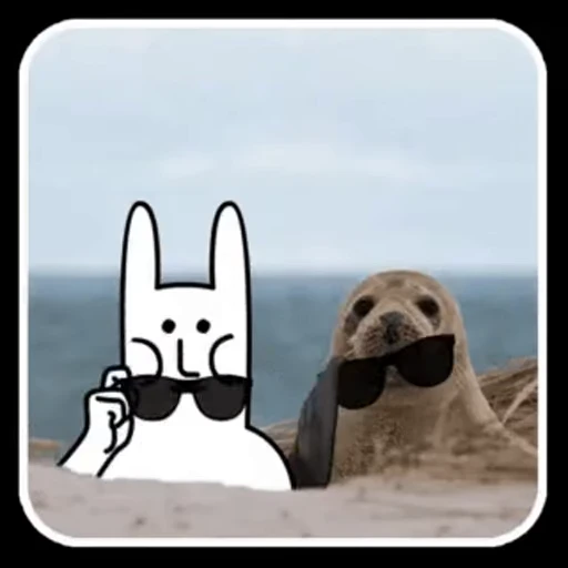 😎 Стикер «Realistic Rabbit» для Telegram