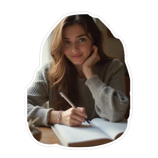 👩‍🎓 Стикер «Real life» для Telegram