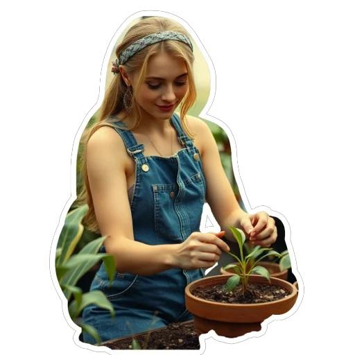 🌱 Стикер «Real life» для Telegram