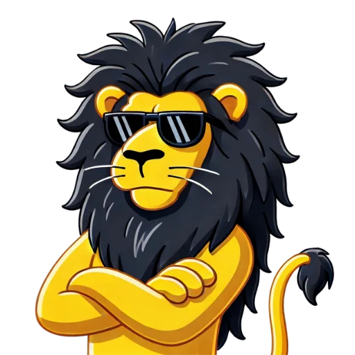 😎 Стикер «real lions app» для Telegram