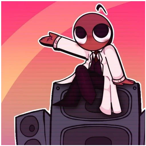 🍔 Стикер «Red / Rainbow friends» для Telegram