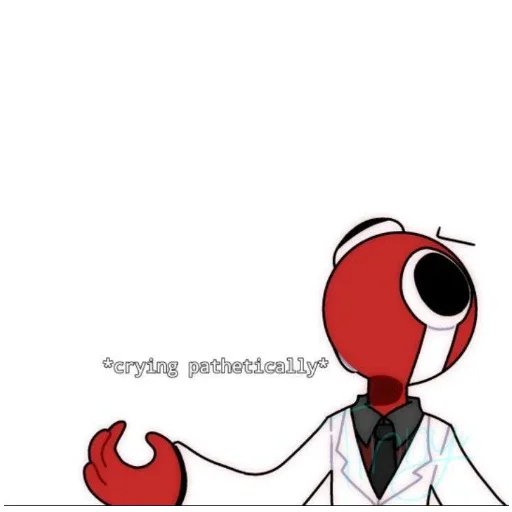 🍔 Стикер «Red / Rainbow friends» для Telegram